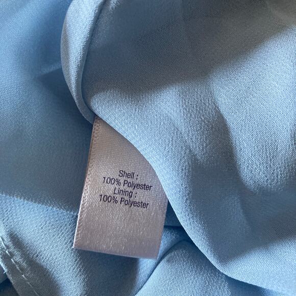 Jennifer Lopez Blouse Womens Small Light Blue Bell Sleeve Lightweight Flowy - Picture 5 of 12